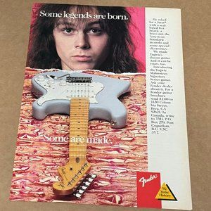 YNGWIE MALMSTEEN - Fender Guitars - STRATOCASTER - 1989 Print Advertisement